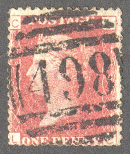 Great Britain Scott 33 Used Plate 127 - LC - Click Image to Close